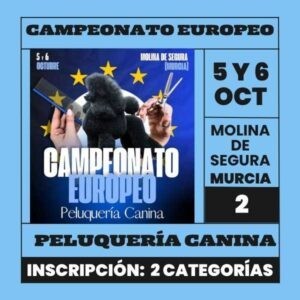 Inscríbete en el Campeonato Europeo de Peluquería Canina y muestra tu talento. Participa en este prestigioso evento y compite en 2 categorías distintas con los mejores estilistas caninos de Europa. ¡Regístrate ahora!