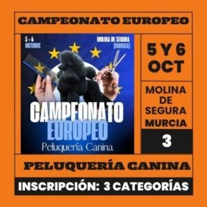 Inscríbete en el Campeonato Europeo de Peluquería Canina y muestra tu talento. Participa en 3 categorías de este prestigioso evento y compite con los mejores estilistas caninos de Europa. ¡Regístrate ahora!
